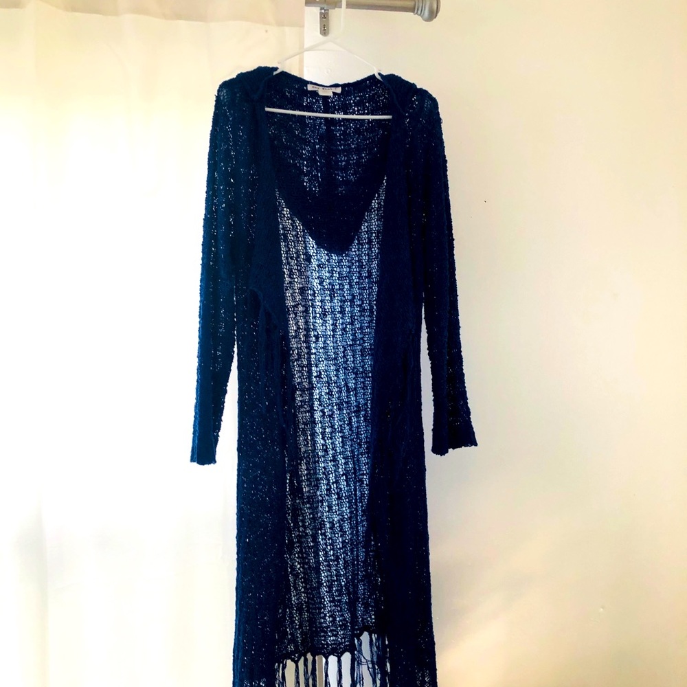 Royal blue Shawl sleeve hood 100% acrylic material